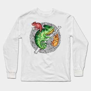 Chameleon Doodle Long Sleeve T-Shirt